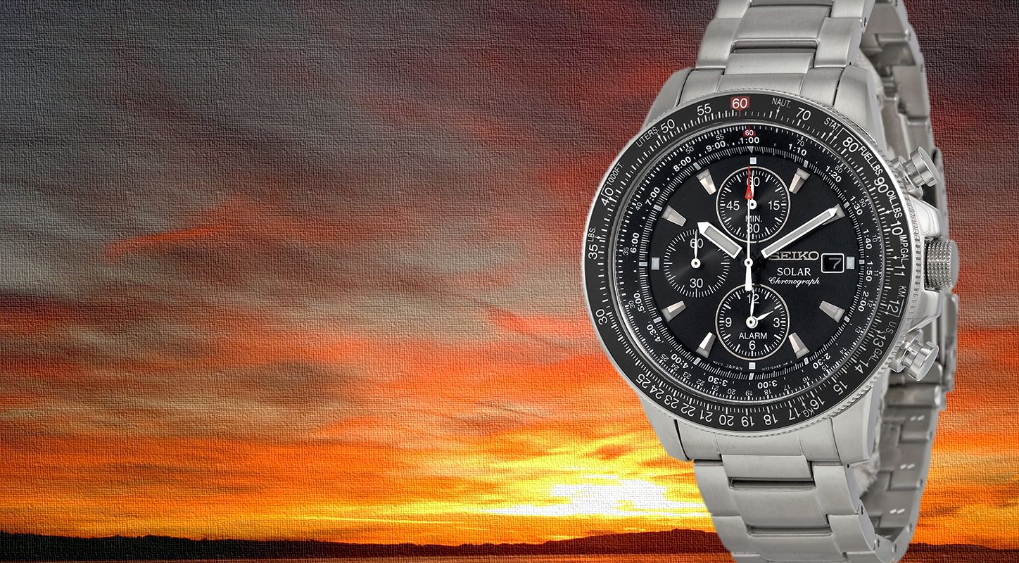 seiko pilot watch solar