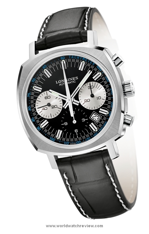 Longines Heritage 1973 Chronograph automatic watch (ref. L2.791.4.52.0, black dial)