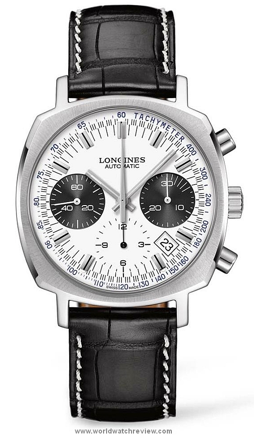 Longines Heritage 1973 Chronograph automatic watch (ref. L2.791.4.72.0, silver dial)