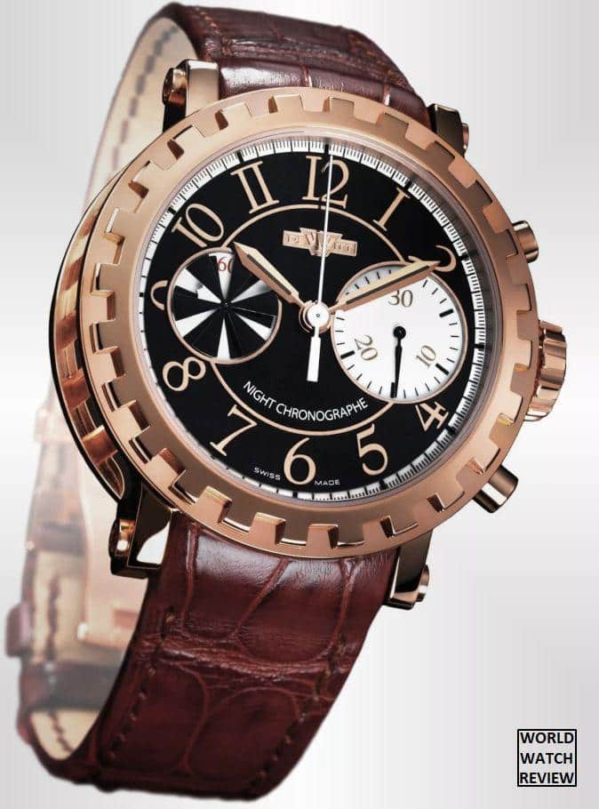 DeWitt Academia Night Chronograph (leather wrist strap)