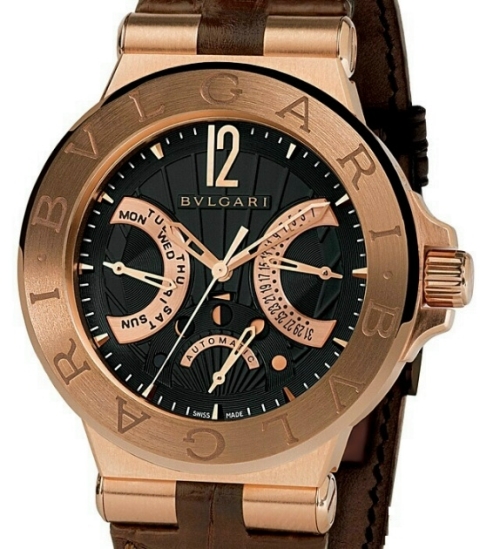 Bvlgari Diagono Retrograde Moonphase rose gold