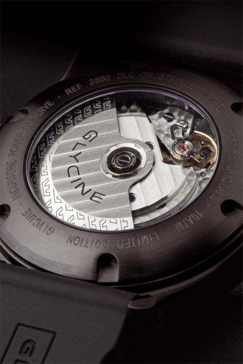 Glycine Incursore Power Reserve DLC (case back)