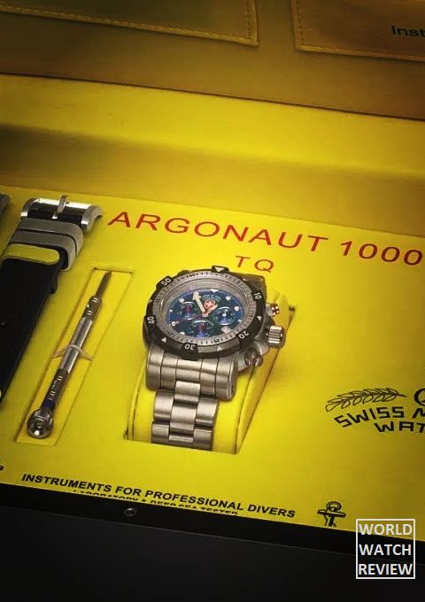 CX Swiss Military Argonaut 1000 TQ diving watch (retail box, detail)