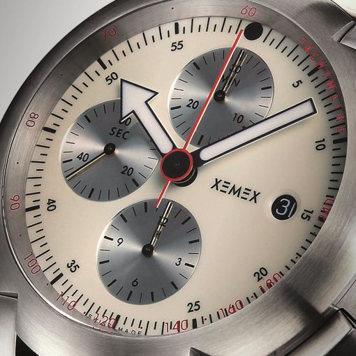 Xemex XE 5000 Ivory chronograph (face, detail)