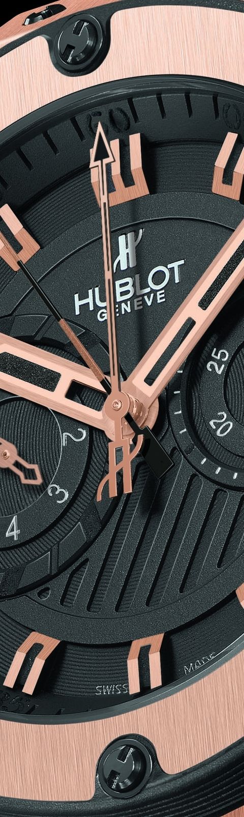 Hublot Gold King Power foudroyante chronograph (detail, dial)