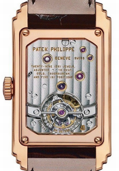 Patek Philippe 10 Day Tourbillon 5101R wrist watch in rose gold (transparent case back)