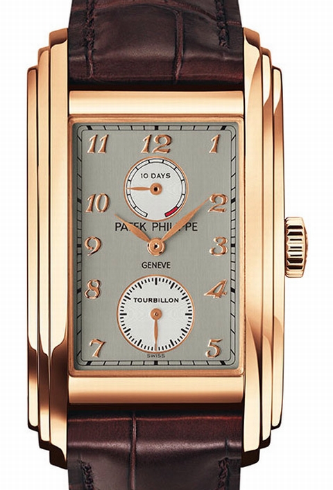 Patek Philippe 10 Day Tourbillon 5101R wrist watch in rose gold (front)