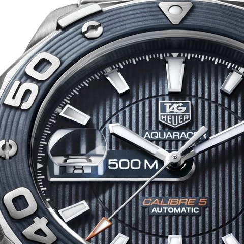 Aquaracer 500M Calibre 5 (dial, detail)