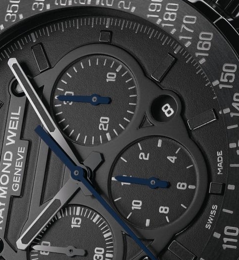 Raymond Weil Nabucco Rivoluzione Chronograph (dial, detail)