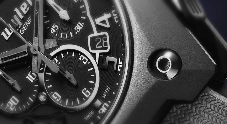All-Black Wyler Code-R Chronograph