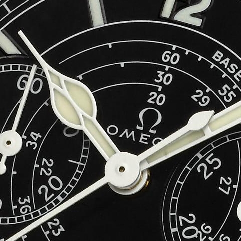 Omega Number 9 Milestone 1941 Museum Collection chronograph (dial, detail)