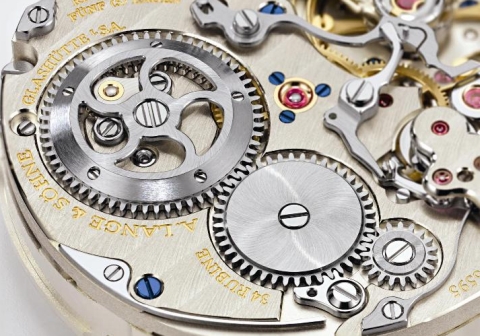 A. Lange & Sohne Richard Lange Referenzuhr (Lange L033.1 manual-wind movement, detail)