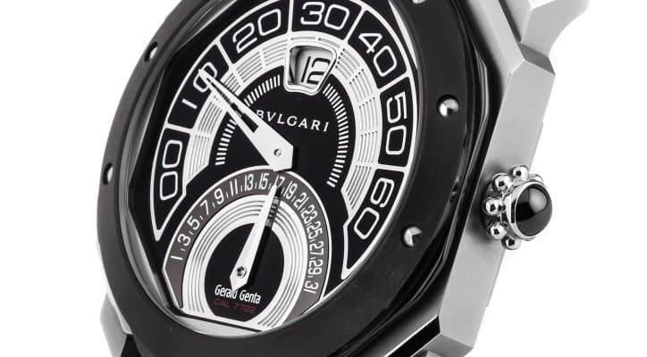 Bvlgari Octo Bi-Retro in Steel and Ceramic automatic watch (ref. OBR.Y.1C, wrist shot photo)