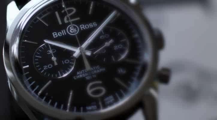 Bell & Ross Vintage Original BR 126 Black Officer Chronograph