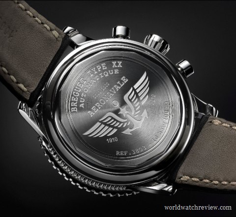 Breguet Type XX Aeronavale 3803ST Chronograph (engraved solid stainless steel caseback)