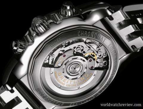 Breitling Chronomat B01 chronograph (transparent caseback)
