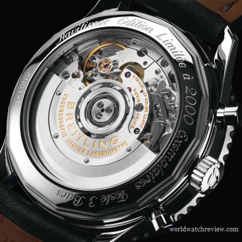 Breitling Navitimer Caliber 01 chronograph (transparent case back)