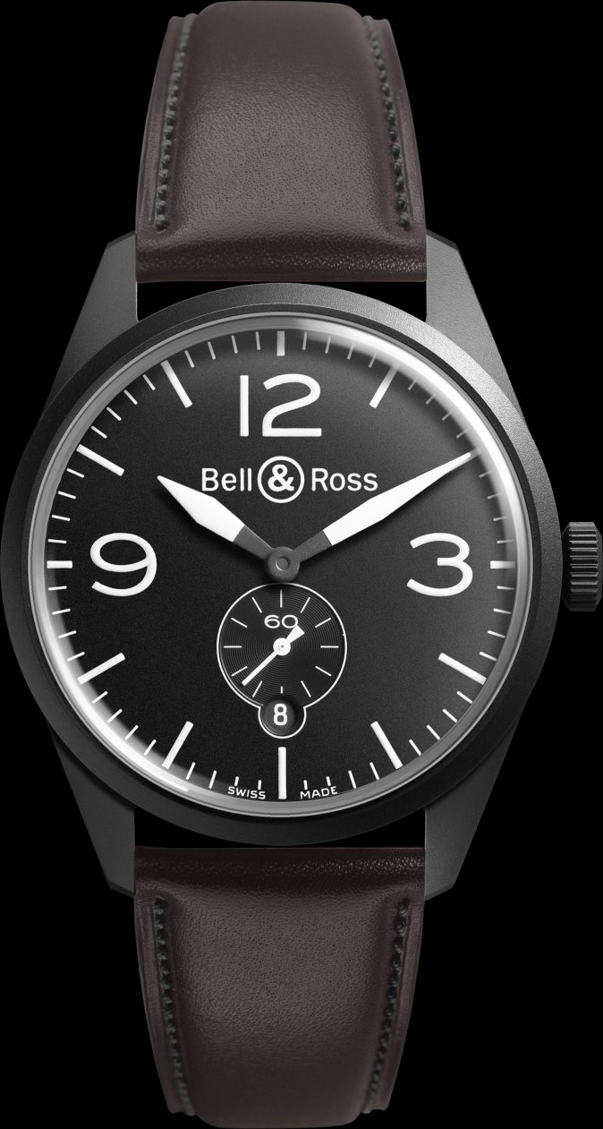 Bell & Ross BR 123 Vintage Original Carbon (front view)