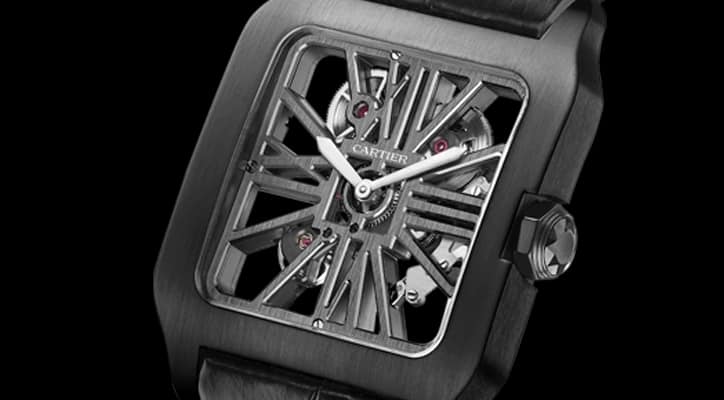 Cartier Santos Dumont Carbon Skeleton Titanium (Ref. W2020052)