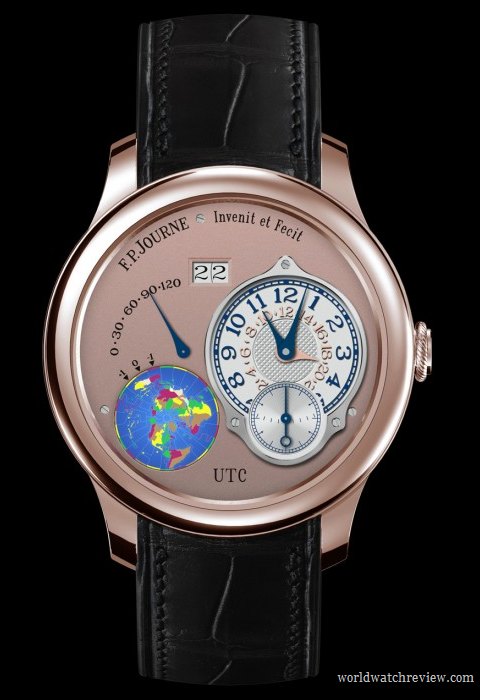 F.P. Journe Octa UTC Automatic in rose gold (front view)