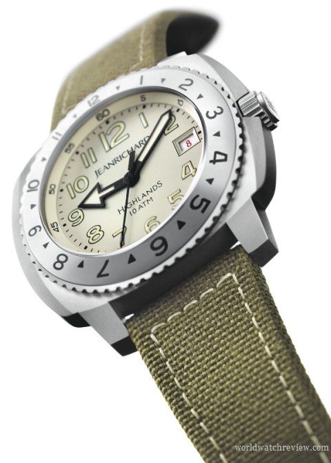 JeanRichard Highlands Sand GMT in Ecru and Khaki