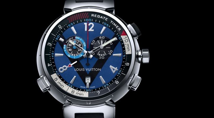 Louis Vuitton Tambour Regate Navy automatic flyback chronograph (ref. Q102D0) watch
