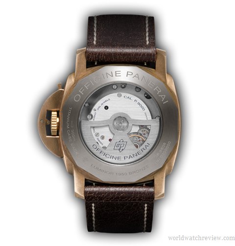 Panerai Luminor Submersible 1950 3 Days in Bronze PAM00382 (transparent case back)