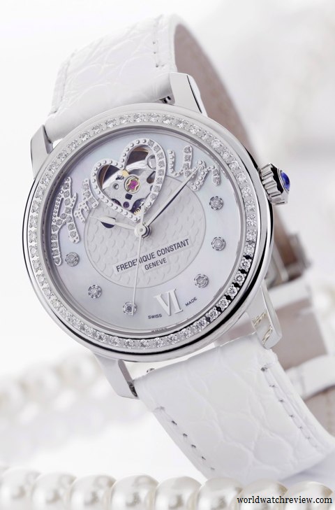Frederique Constant Amour Heart Beat in stainless steel