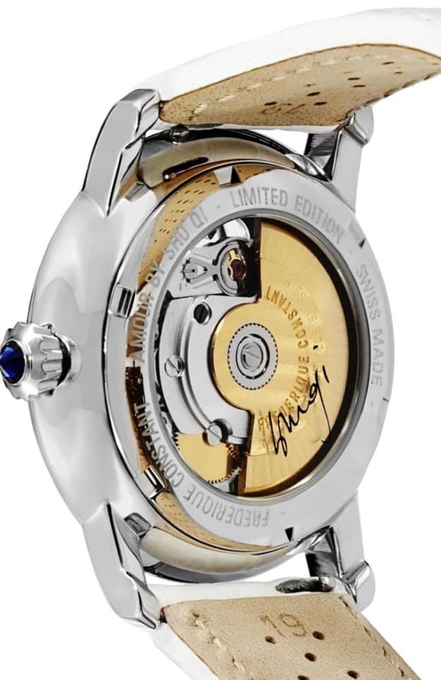 Frederique Constant Amour Heart Beat by Shu Qi (transparent case back)