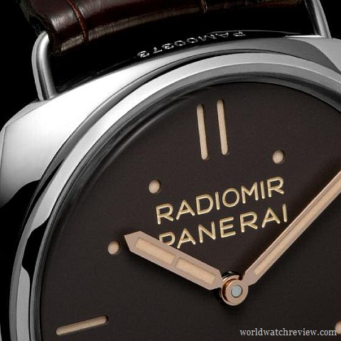 Panerai Radiomir 3 Days Platino PAM 373 (dial, detail)