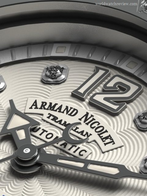 Armand Nicolet SL5 9613C-AG-G9615B (dial, detail)