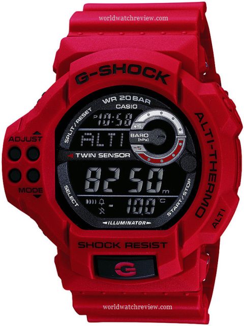 Casio G-Shock GDF100-4 (Crimson Red with black accents)