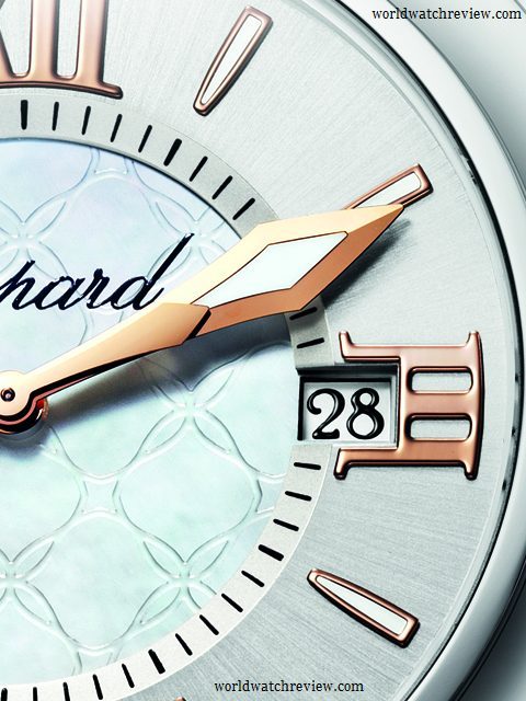 Chopard Imperiale Two Tone (mother-of-pearl dial, detail)