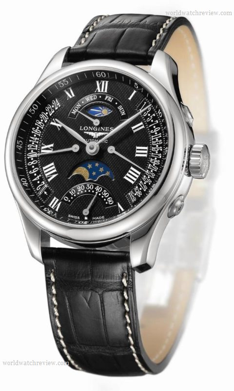 Longines Master Collection Retrograde Moon Phases (black dial and strap)