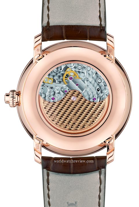 Blancpain Villeret Chronographe Monopoussoir Quantieme Complet in rose gold (Ref. 6685-3642-55B) transparent case back