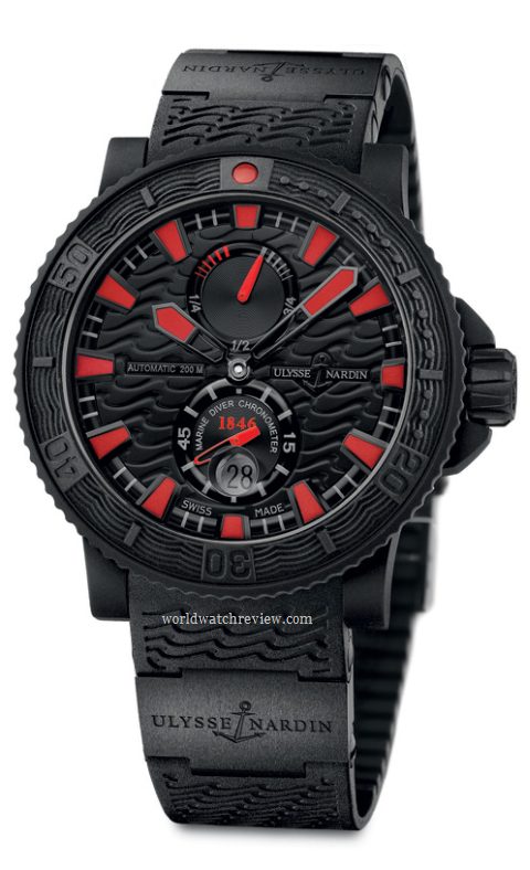 Ulysse Nardin Marine Diver Black Sea (front view)