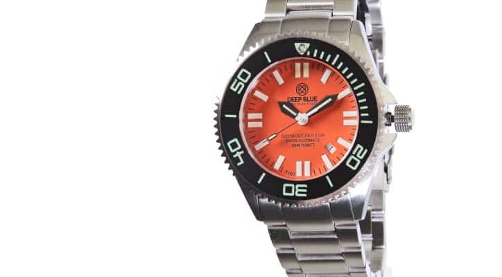 Deep Blue Daynight T-100 Tritium Flat Tubes automatic diving wrist watch
