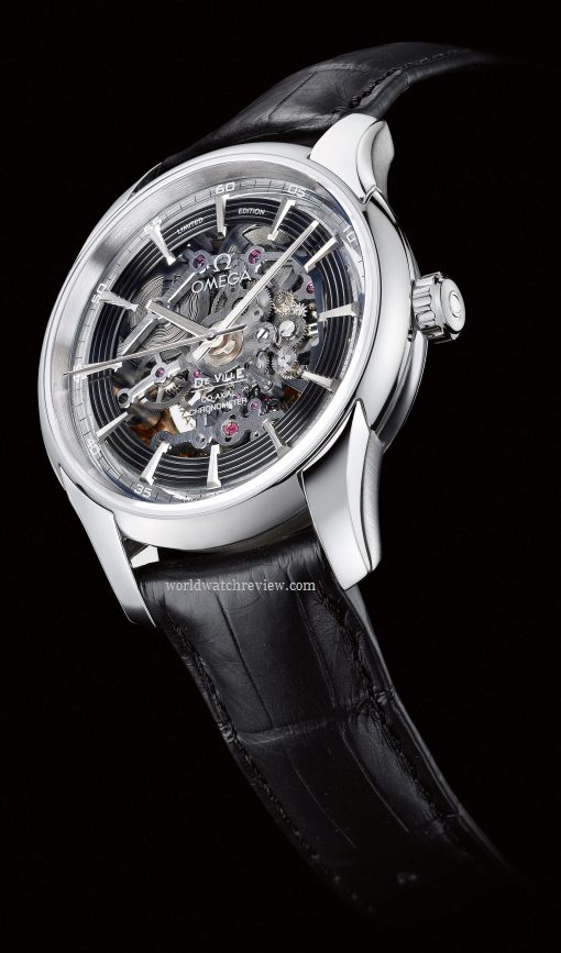 Omega Hour Vision Co-Axial Skeleton in Platinum