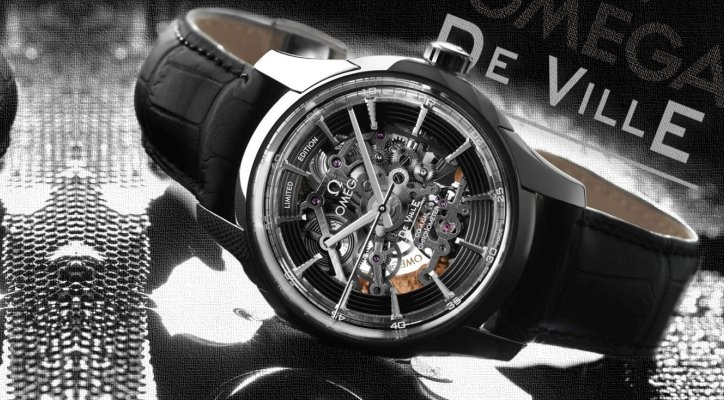 Omega De Ville Hour Vision Co-Axial Skeleton Platinum Limited Edition (ref. 431.93.41.21.64.001) automatic wrist watch