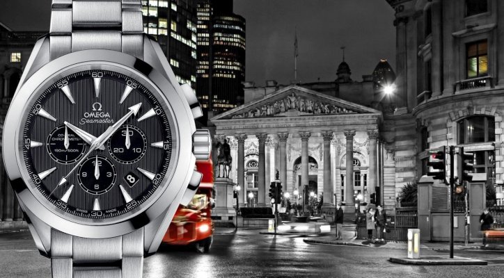 Omega Seamaster Aqua Terra 44 London Chronograph automatic wrist watch