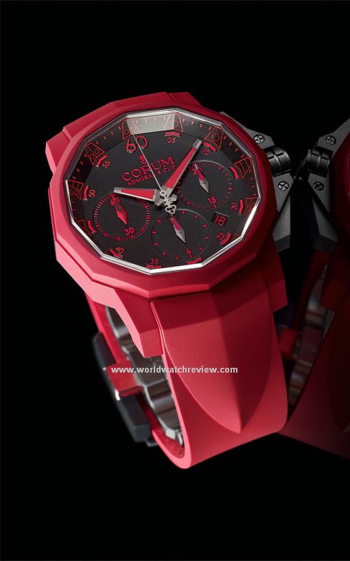 Corum Admiral's Cup Challenger 44 Chrono Rubber automatic watch (red)