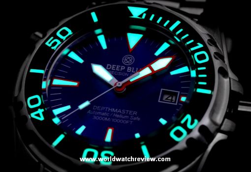 Deep Blue Depthmaster 3000 (blue dial, glowing in the dark)