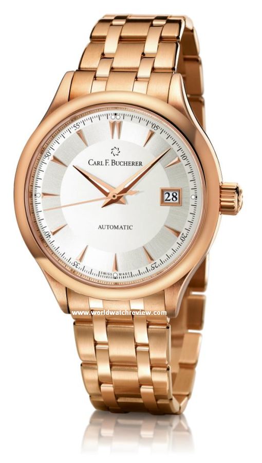 Carl F. Bucherer Manero AutoDate self-winding in rose gold (on a metal bracelet)