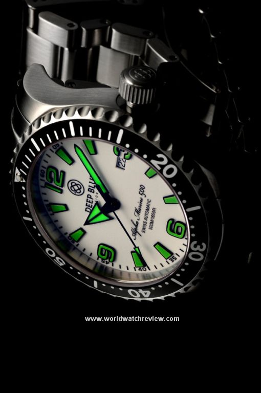 Deep Blue Alpha Marine 500 diving watch (green dial)