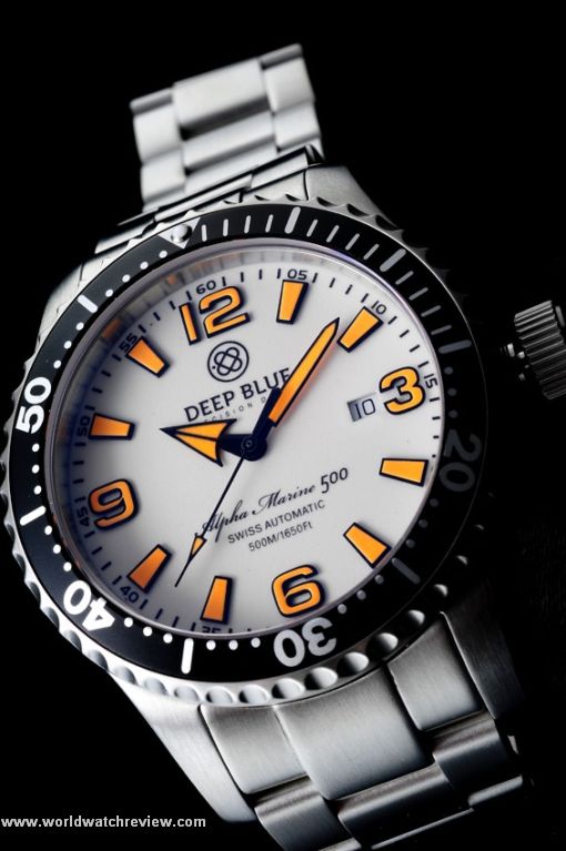 Deep Blue Alpha Marine 500 (orange dial)