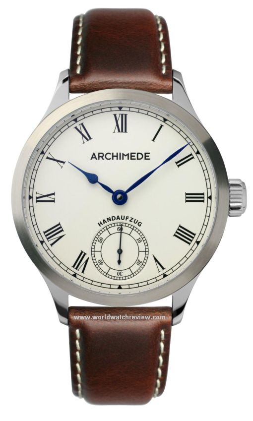 Archimede Deck Watch R Ref. UA7952 (hand-wound, front view, silvered dial)