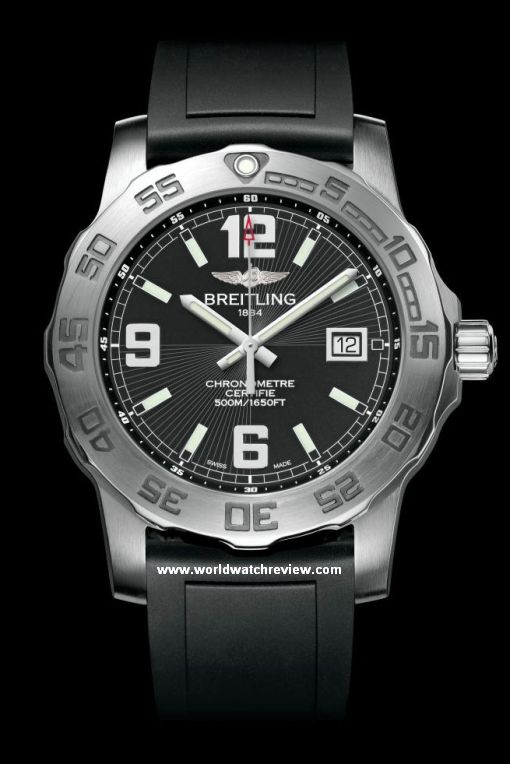Breitling Colt 44 Volcano Black dial (front view)
