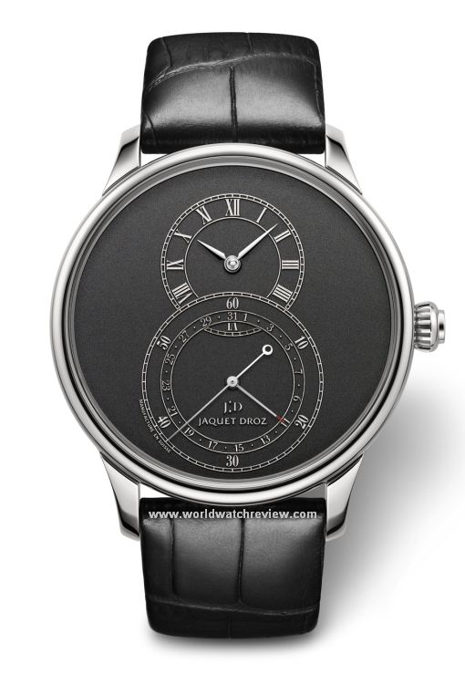 Jaquet Droz Grande Seconde Quantieme (black dial with polished steel hands)