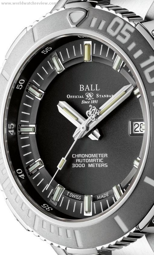 Ball Engineer Hydrocarbon DeepQuest (DM3000A-SCJ-BK, dial detail)