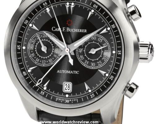 Carl F. Bucherer Manero CentralChrono Automatic (black dial, front view)